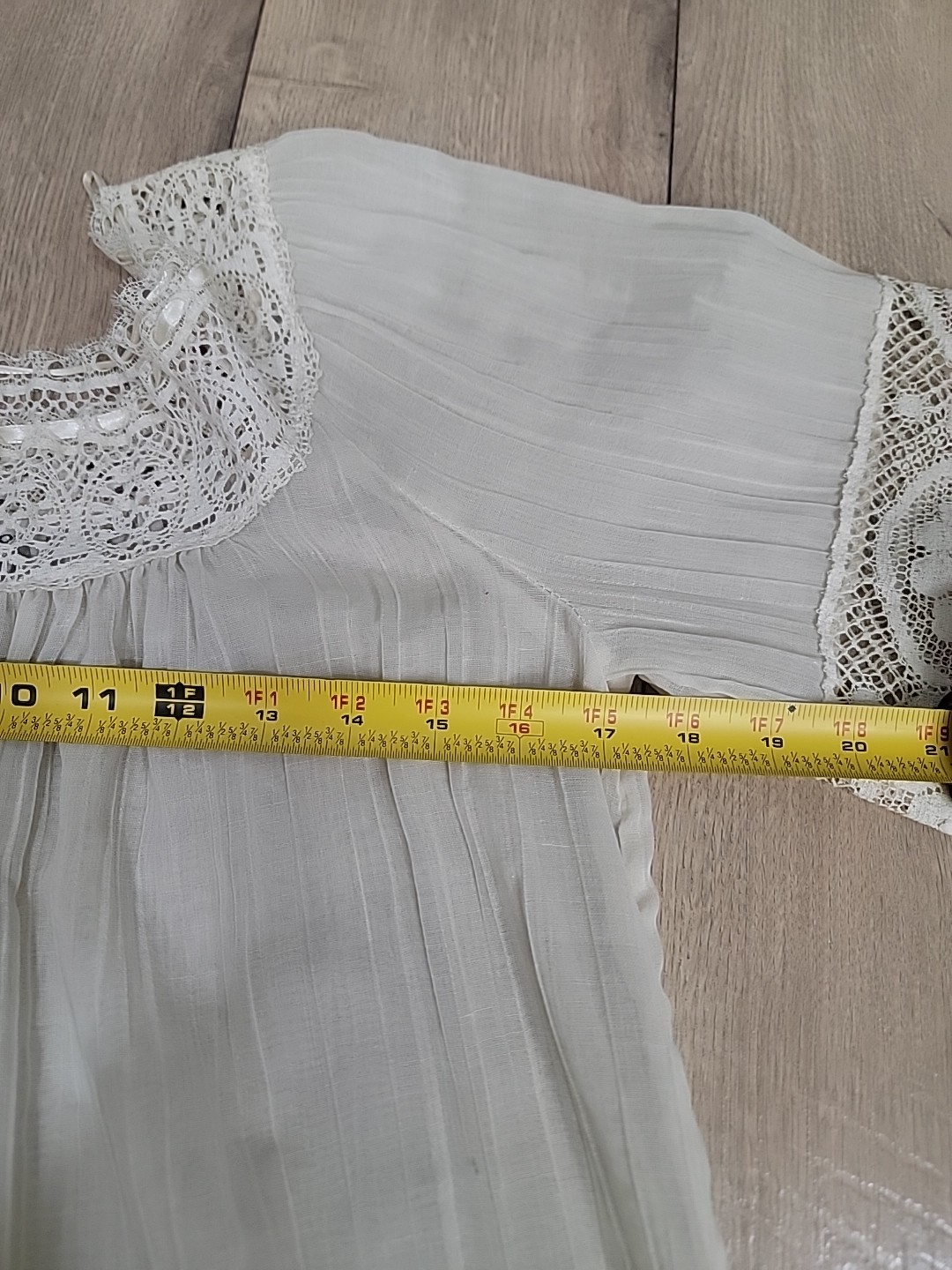 VTG Christian Dior Lingerie 1960s Saks Fifth Avenue Victorian Revival Lace Gown