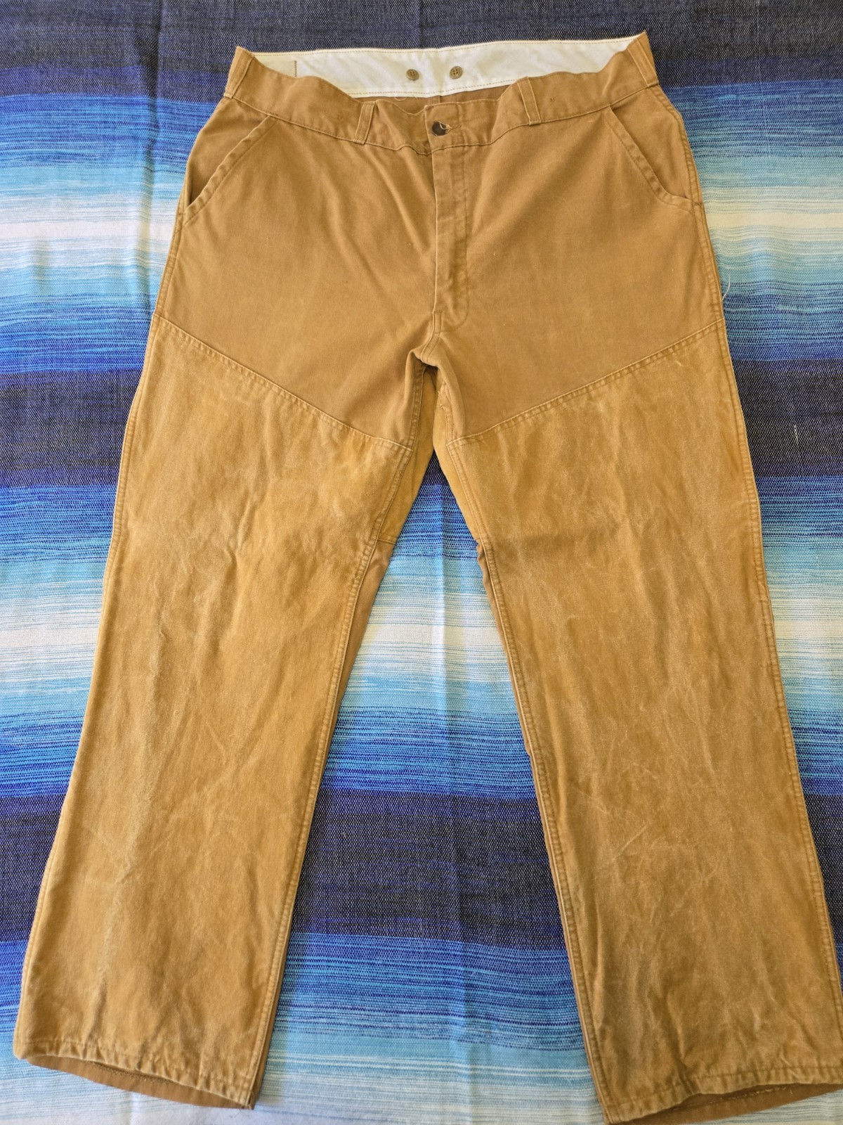 Vintage Red Head Brand Bone-Dry Duck Canvas Hunting Pants Tan Workwear 1960s