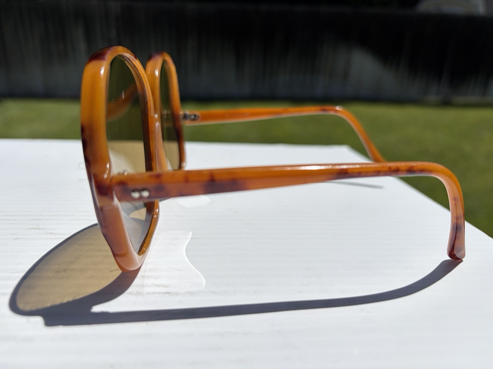 vtg Oversized Sunglasses Tortoise Shell Lucite – Japan 461 Retro Mod
