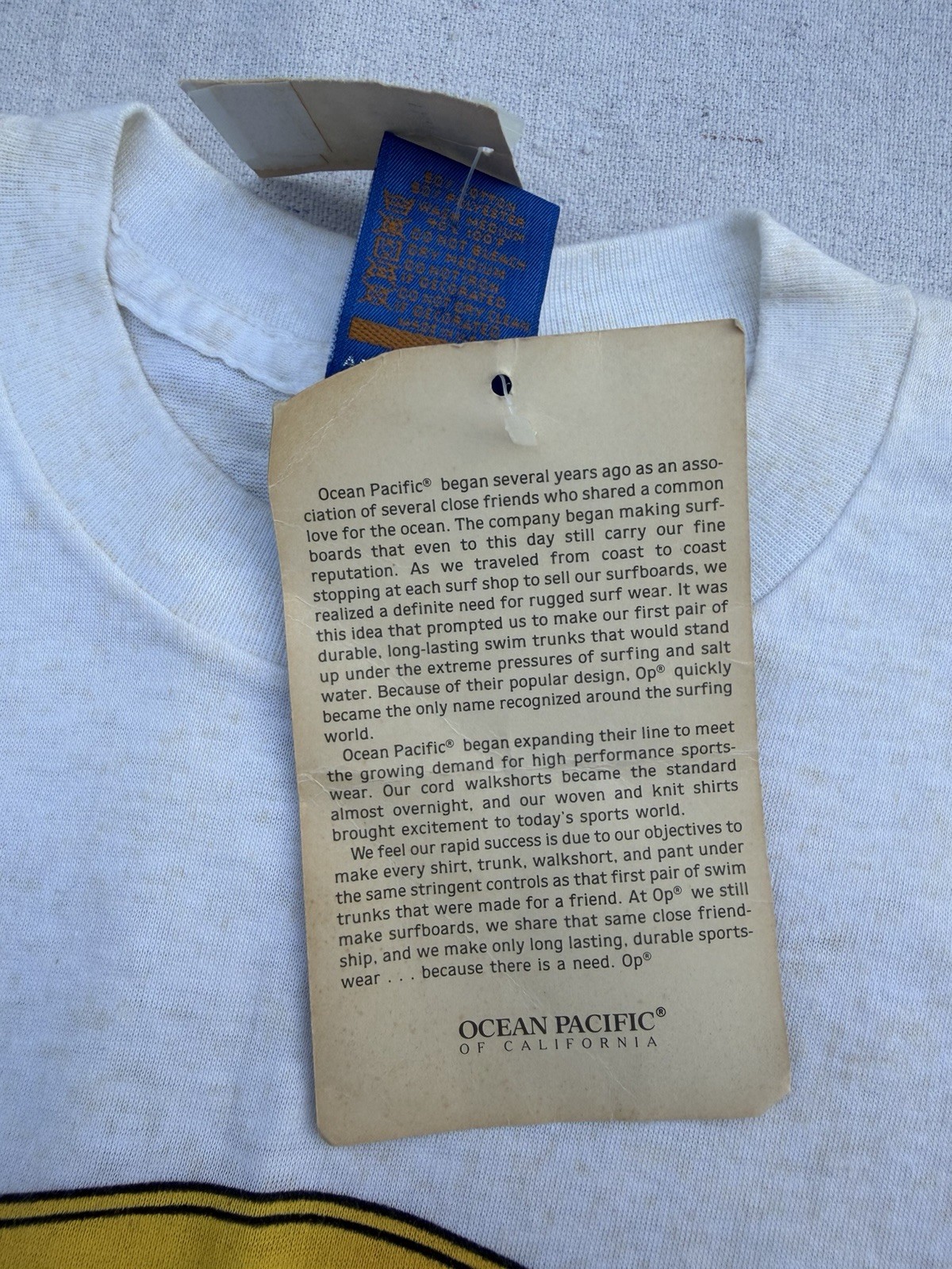 Rare Vtg 80s OP Ocean Pacific Sunwear Logo Surfer Shirt Surf Single Stitch