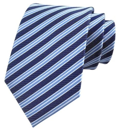 3.15″(8cm) Fashion Striped Ties Mens Plaid Flower Necktie One Size Navy & Blue