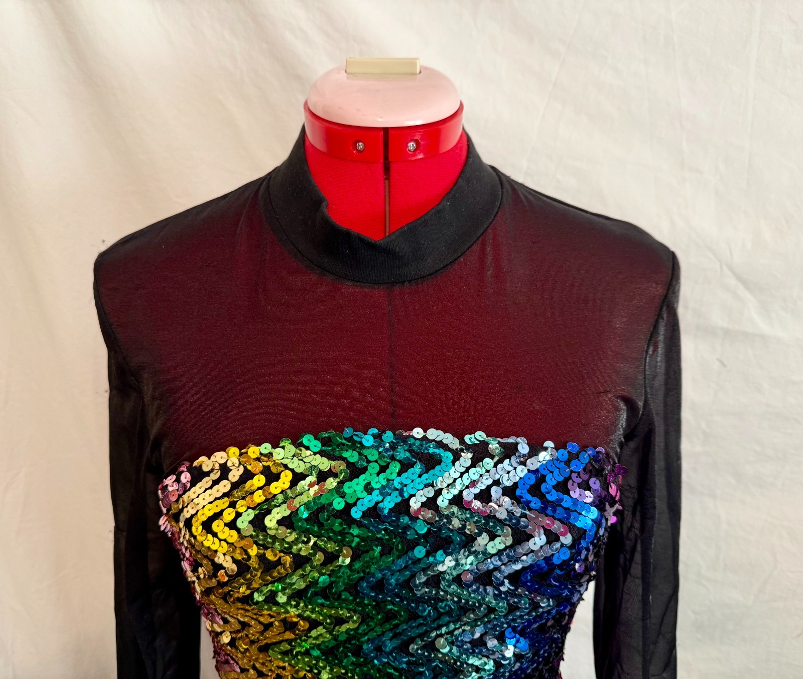 Vintage 80’s YES Clothing Rainbow Sequin Dress – Lg