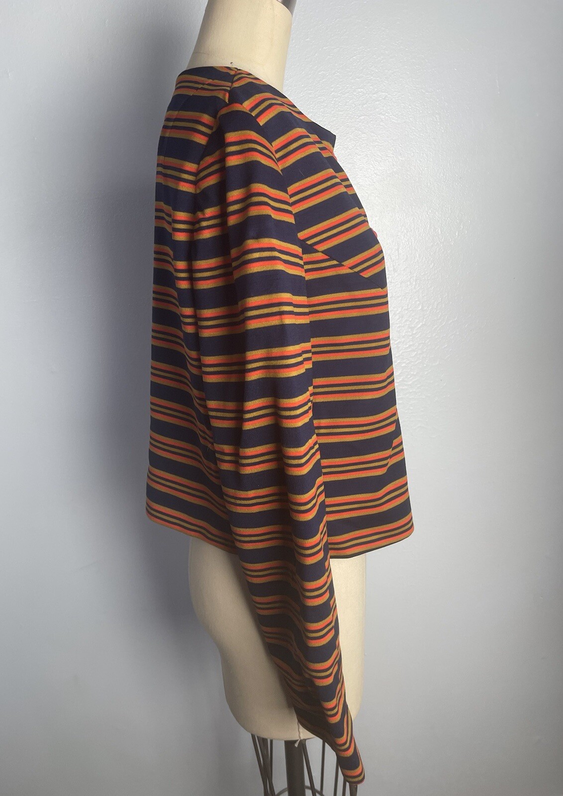 First of Fall Striped Late 60s 1960s Jacket Vintage