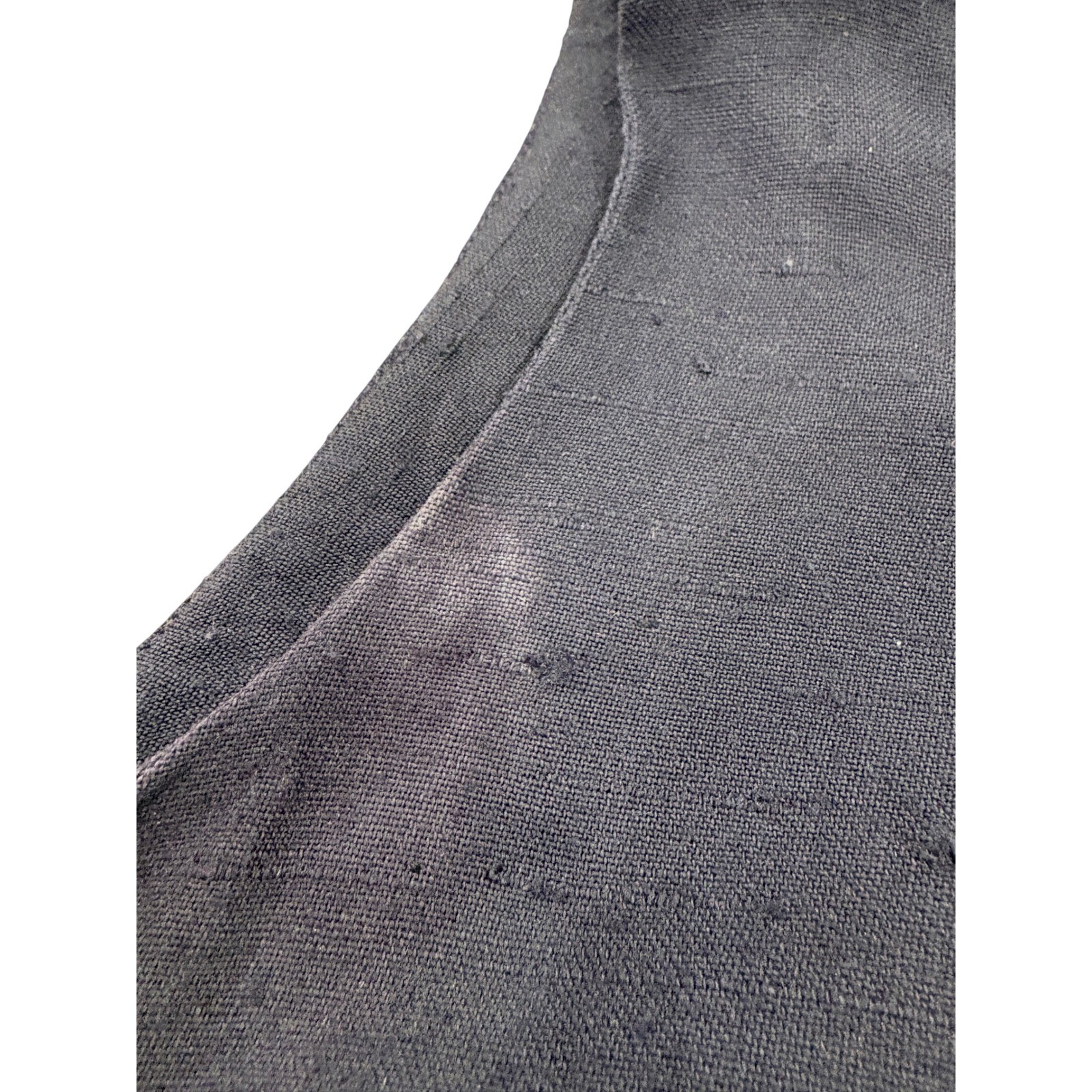 Vintage Kay Juniors Navy Blue Silk Slub Sheath Dress Sleeveless Mid Century 50s