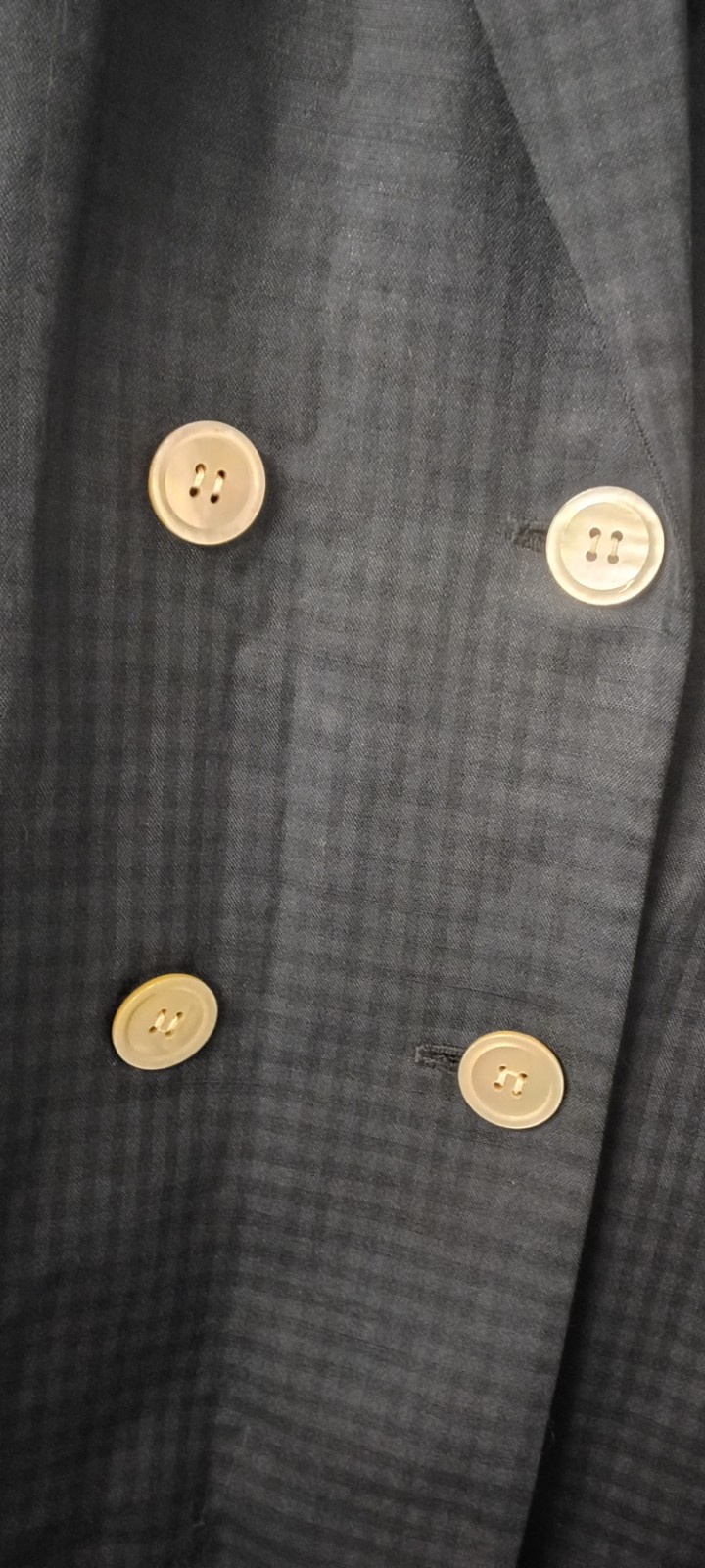 Vintage Christian Dior Plaid Double Breasted Blazer Navy Size 8
