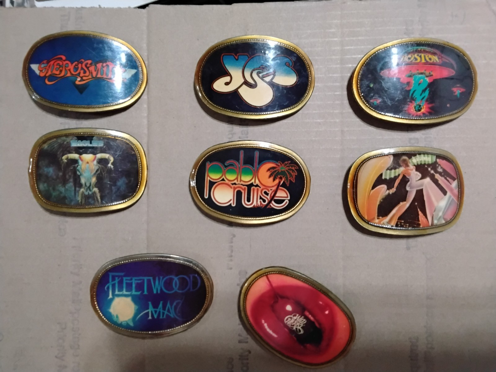 PACIFICA MFG LA CA 1977 6 DIFFERENT BELT BUCKLES VG+ $50 EACH 3.5X2.5 HTF RARE