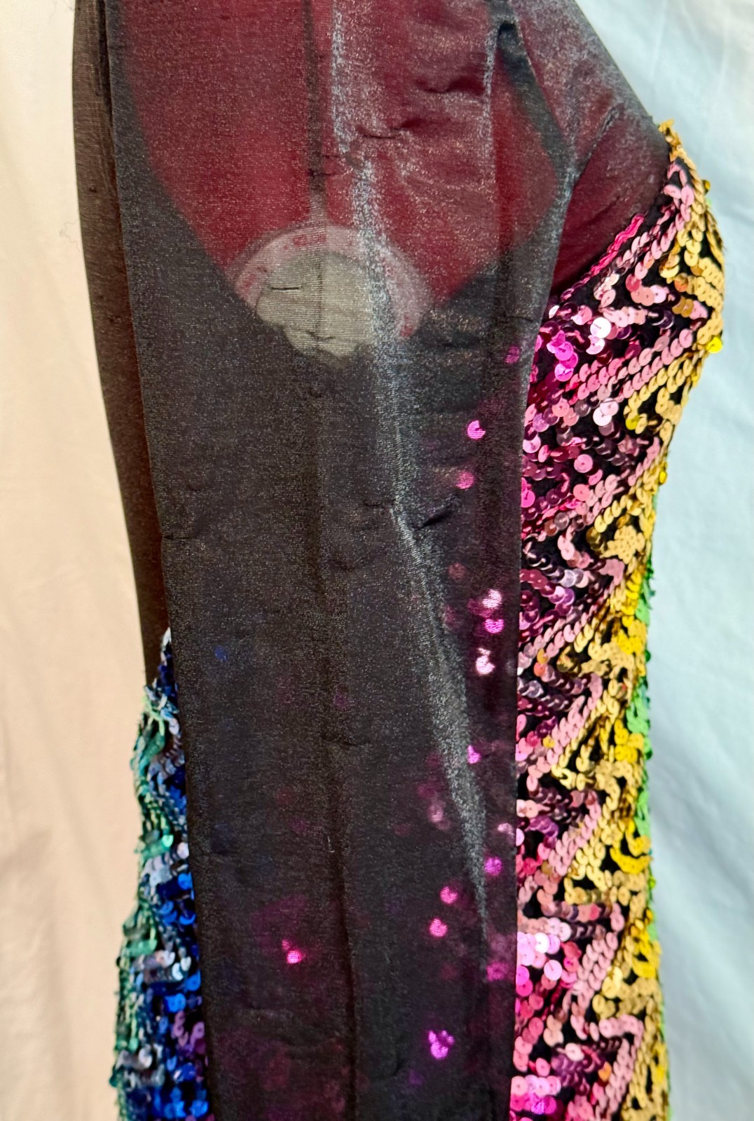 Vintage 80’s YES Clothing Rainbow Sequin Dress – Lg