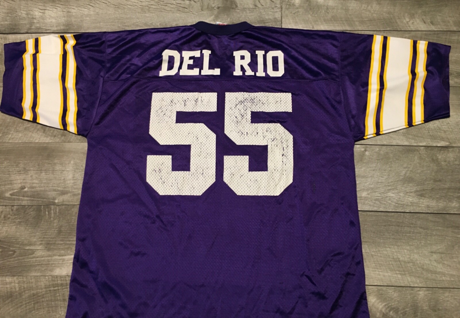 Vintage Logo Athletic Jack Del Rio Mens Minnesota Vikings Football Jersey Large