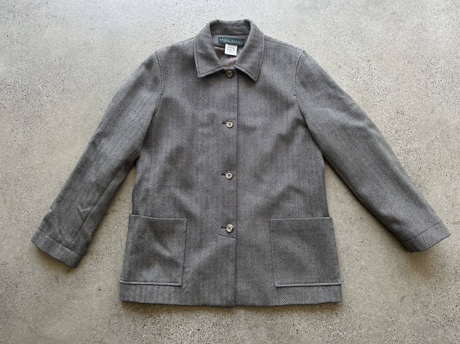 Vintage Harvé Benard by Benard Holtzman 100% Wool 2-Pocket Jacket Blazer Size 10