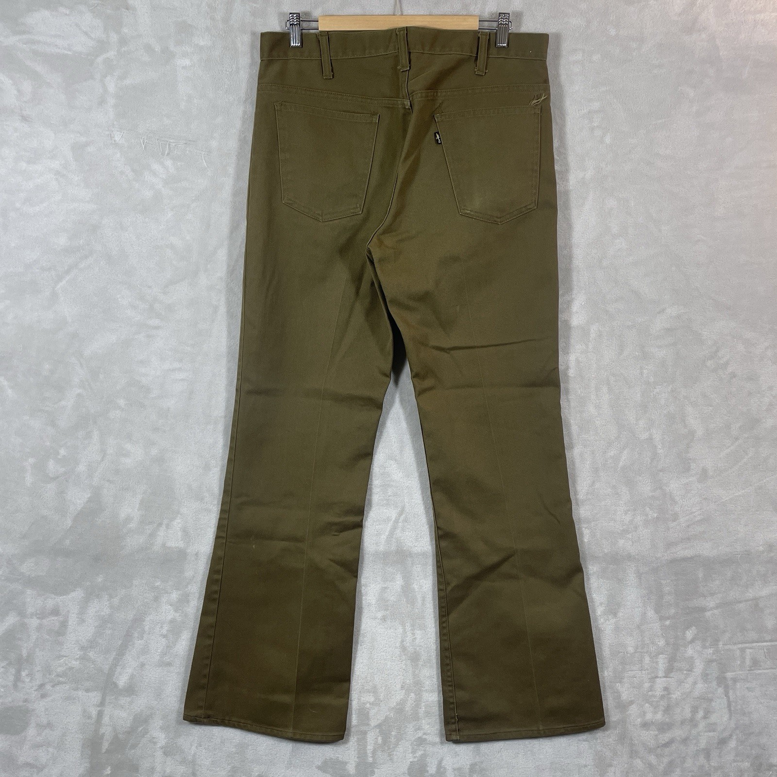 Vtg 60s Levis BIG E Bell Bottom Pants Men 34×31 Flare Bootcut TALON Cotton Blend