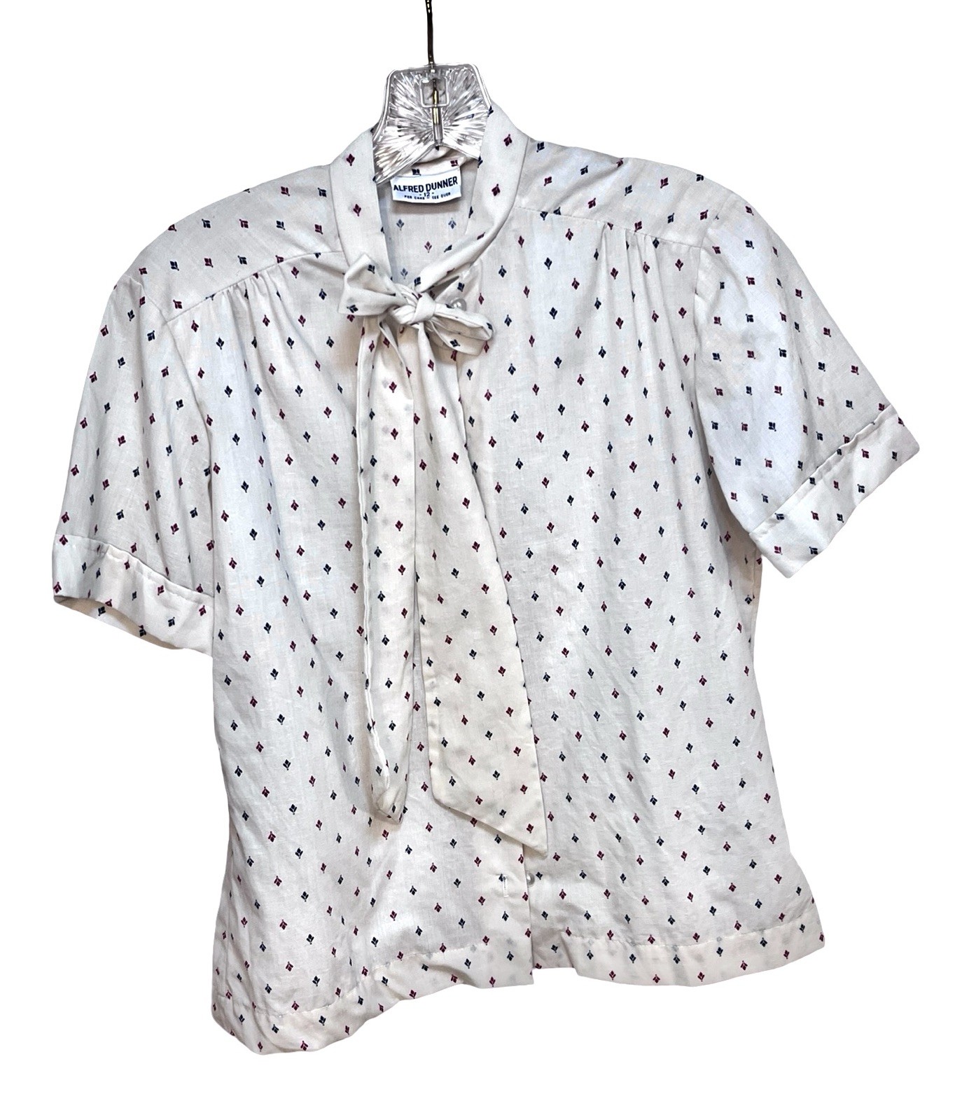 Vintage 60s/70s Mystery Lot of 5 Button Blouses Women’s Polyester, Cotton &Blend