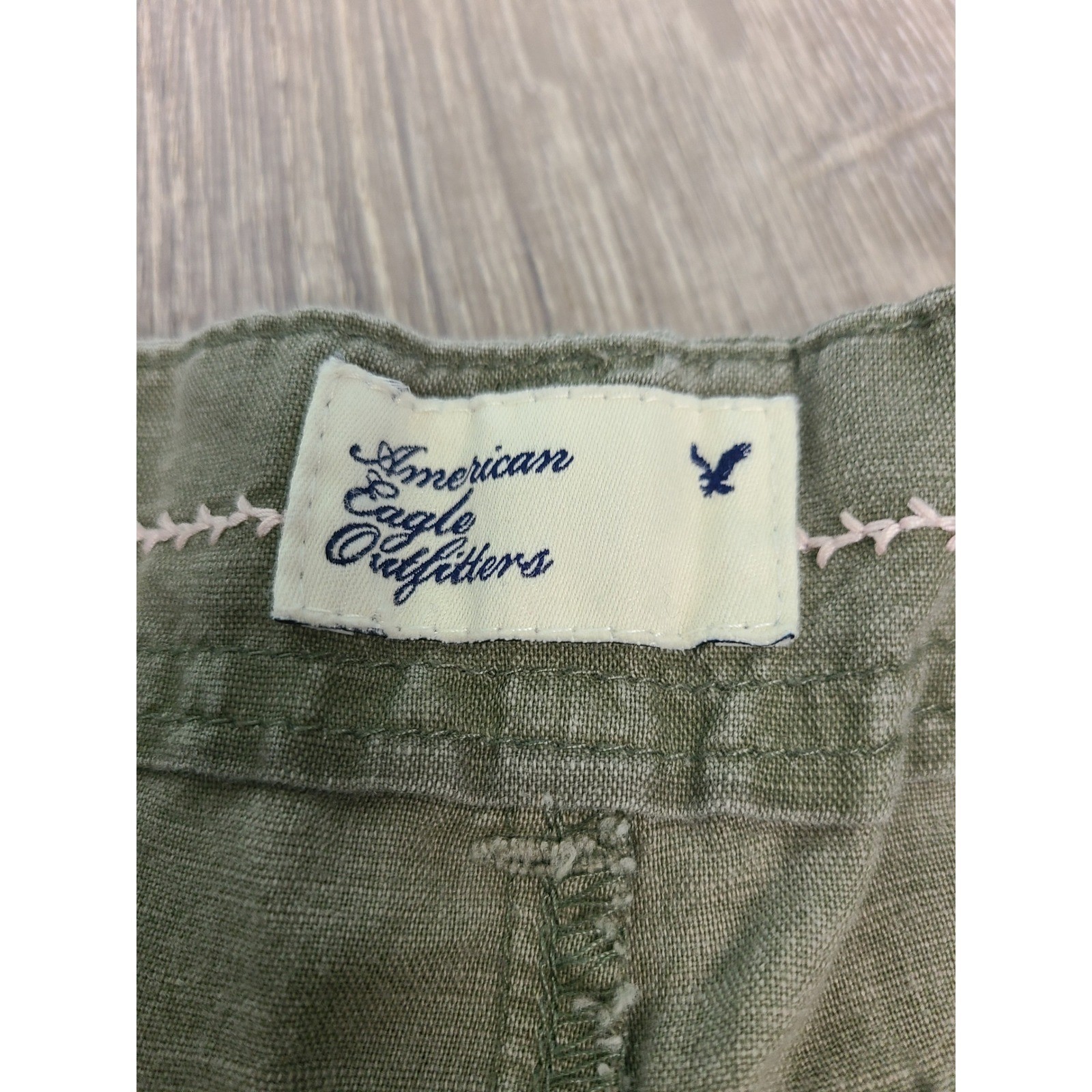 VTG Y2K American Eagle Outfitters Sz 00 Micro Shorts Camo McBling Grunge Skater