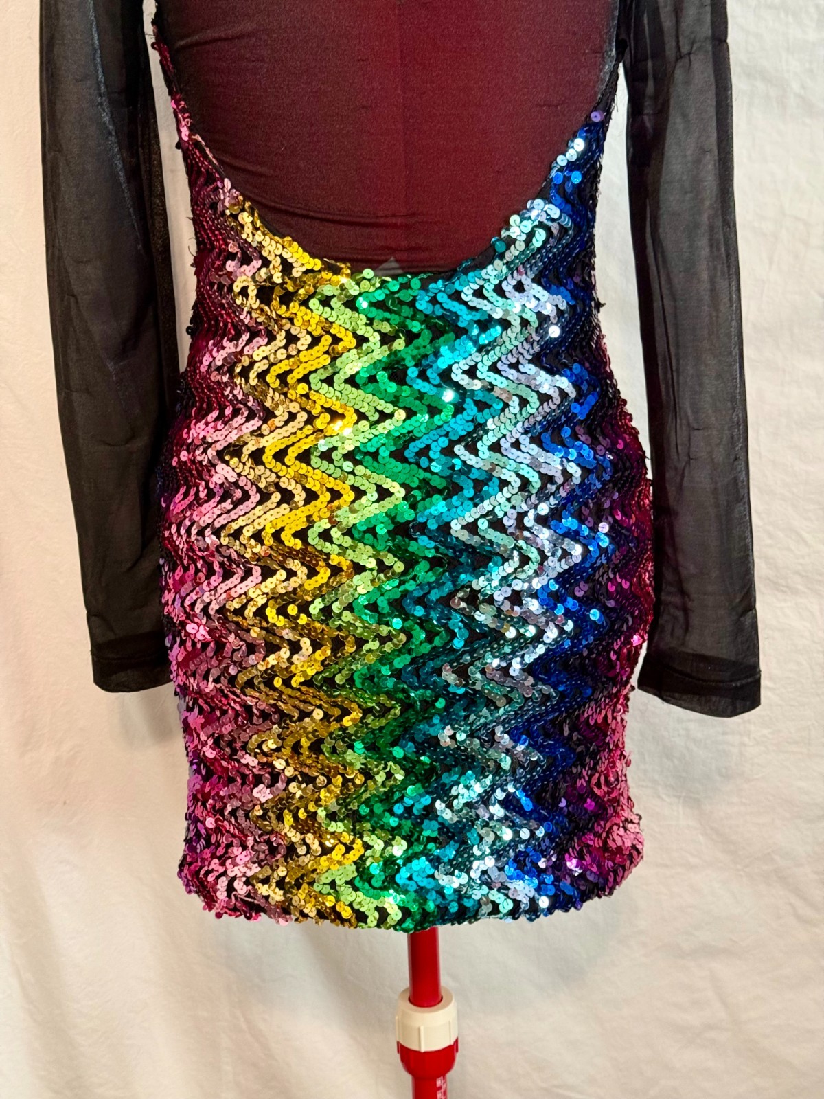 Vintage 80’s YES Clothing Rainbow Sequin Dress – Lg