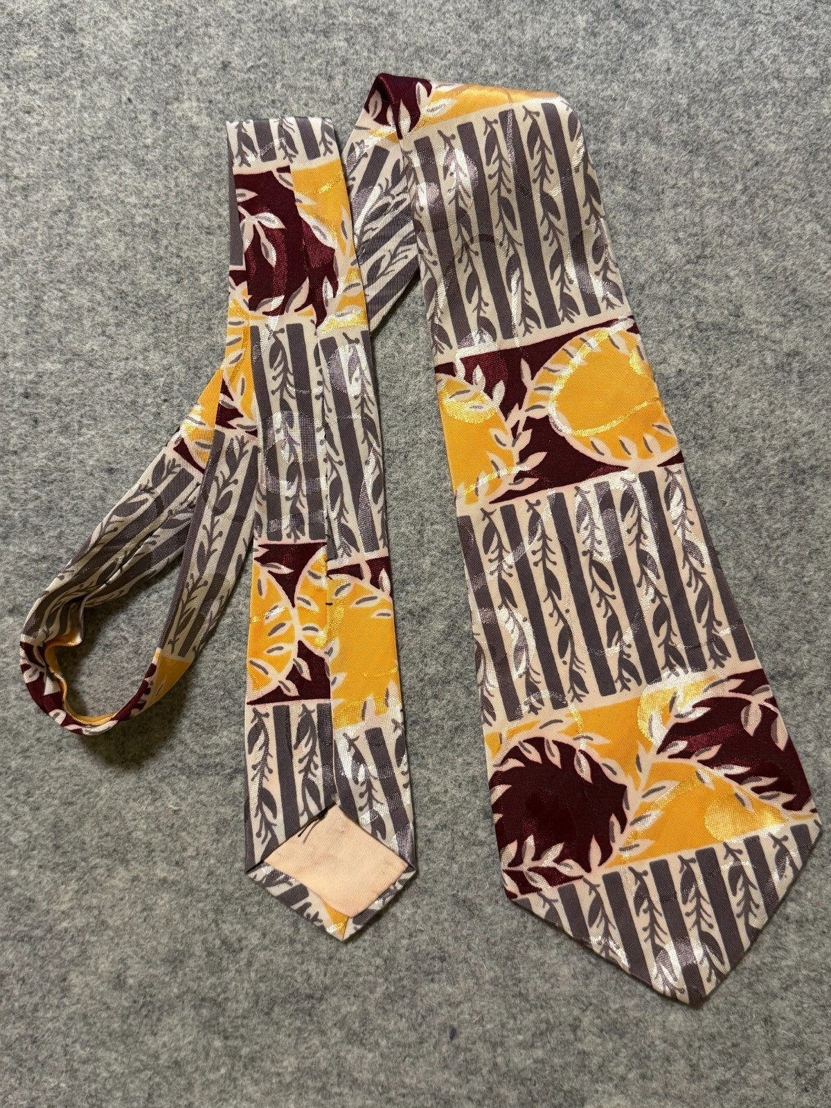 1940s 40s vintage rayon swing tie necktie 1950s 50s