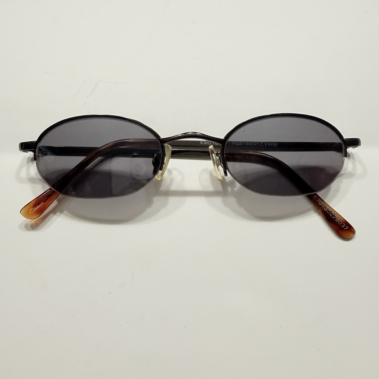 Vintage 90S Frame Sunglasses Tortoise With Case Dark Lenses