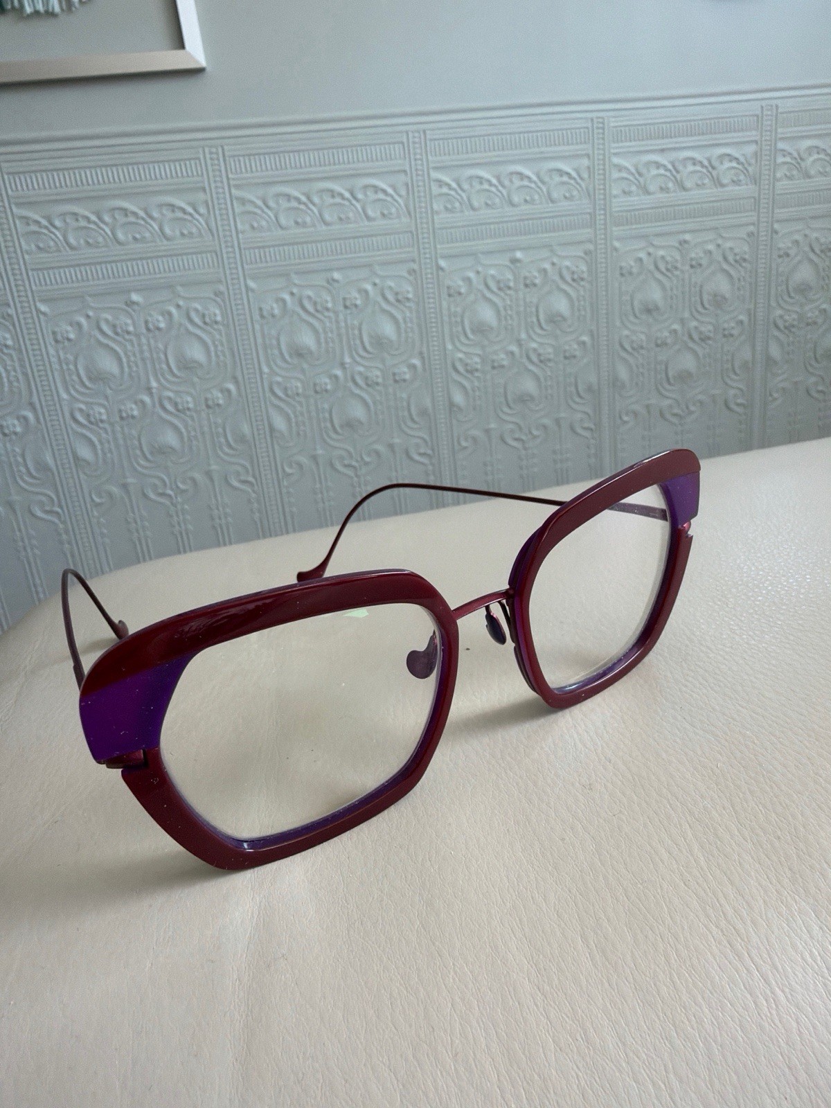 “Caroline Abram Paris WITTY 520 Burgundy Purple Eyeglass Frames 53-19 138”