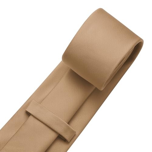 Men’s Ties Solid Color Formal Neckties 3.15″ (8CM) Black Ties 025-champagne