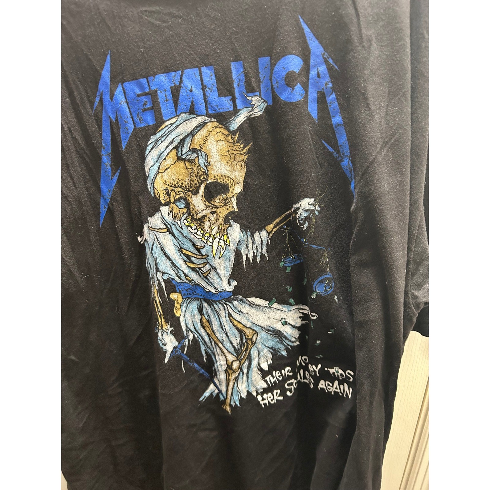 Vintage Grail Metallica 4XL Double Sided Graphic Band T Shirt Skull Licensed