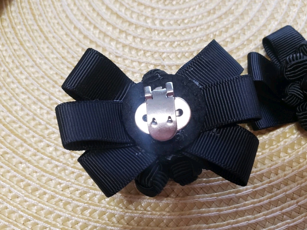 Vtg Shoe Clips BLACK 2.75″ x 2″ Wedding Everyday Awesome EUC