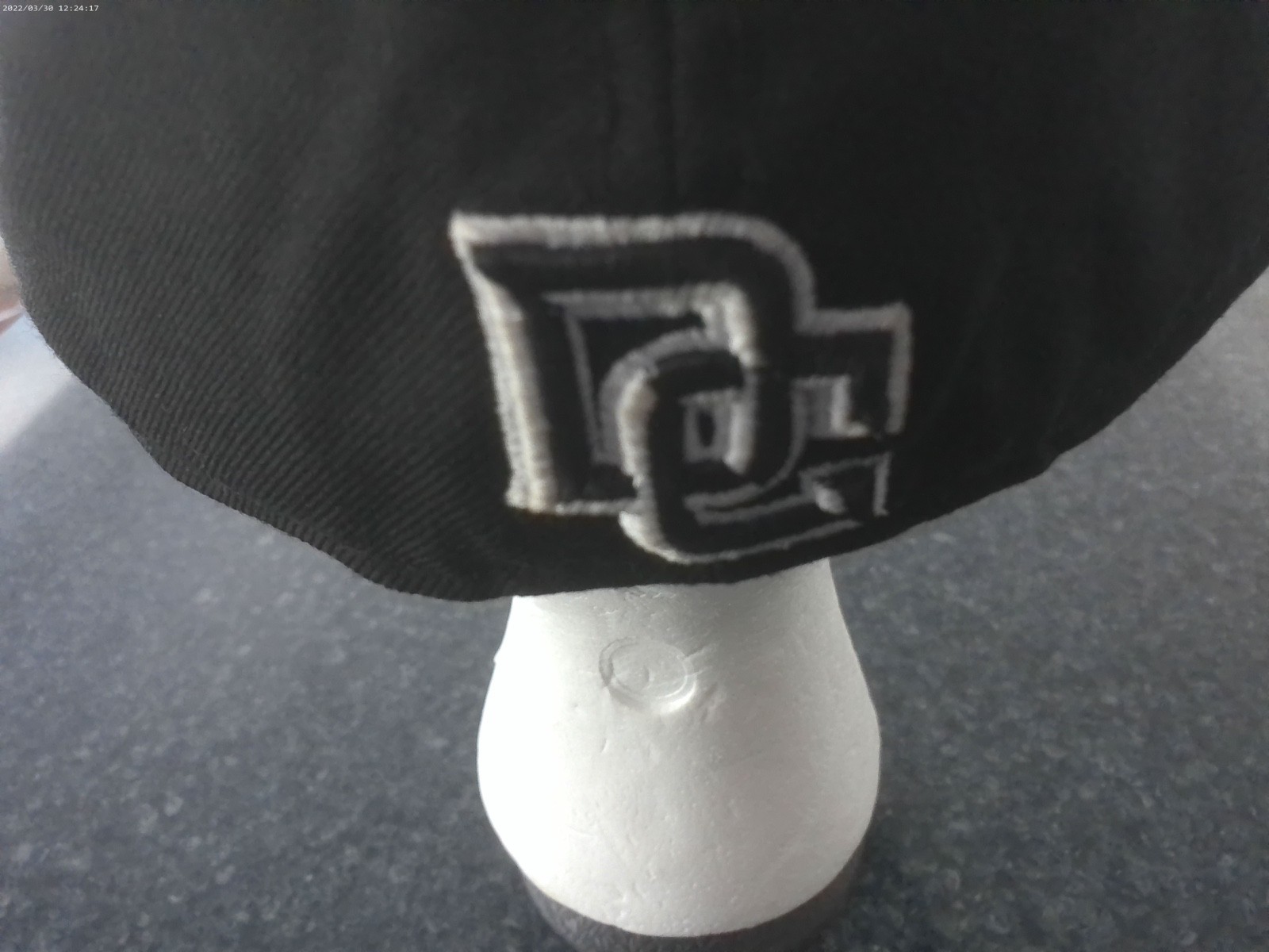 VINTAGE NEW ERA 59FIFTY DC BLACK FITTED HAT SIZE 71/2