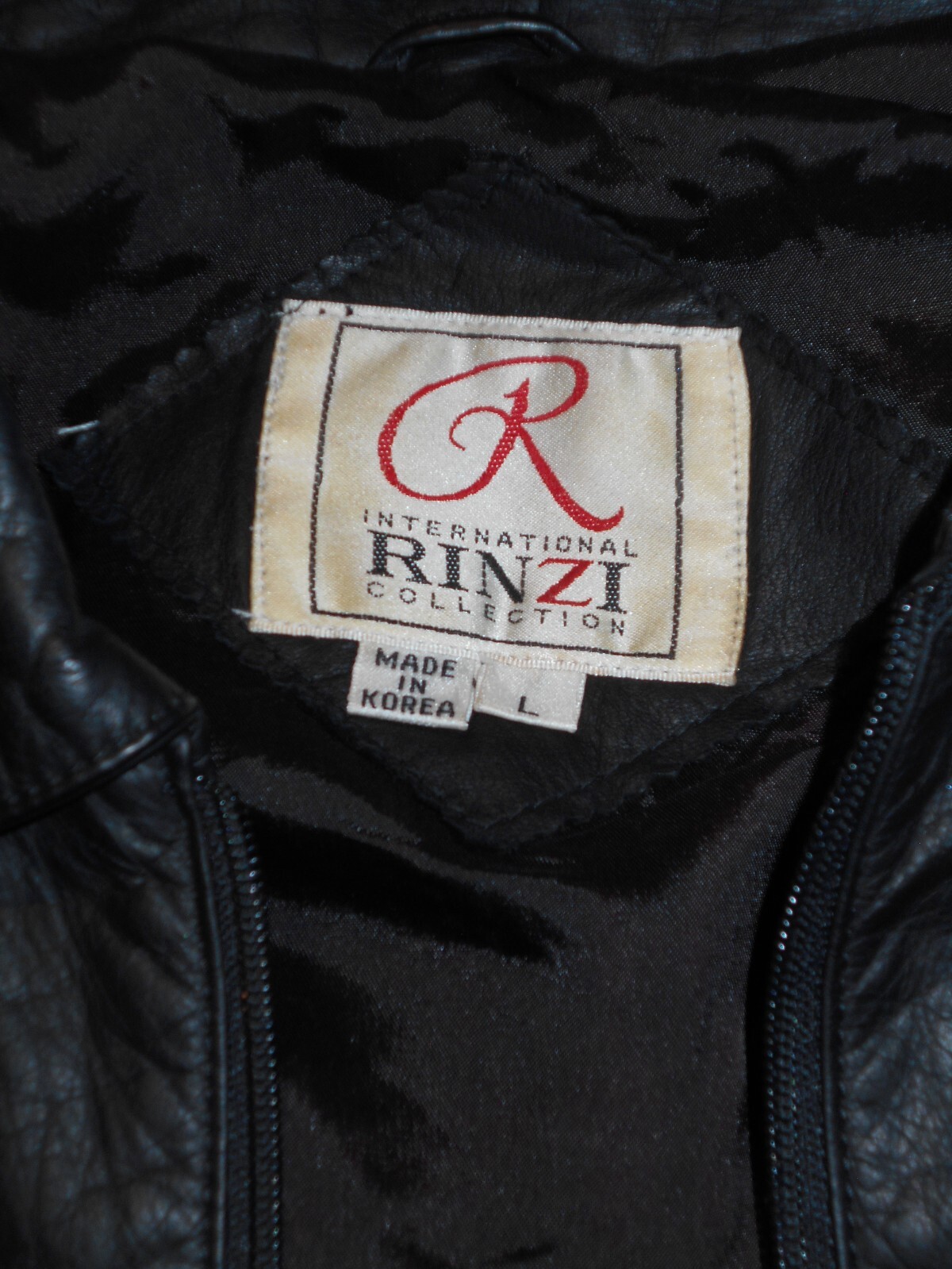 Vtg 80s INTERNATIONAL RINZI Black Leather Fringe Western Glam Rock Jacket~L