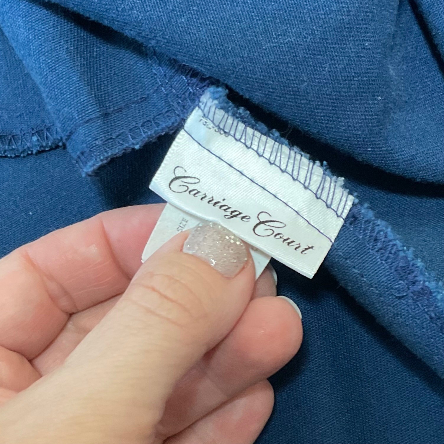 Vintage Carriage Court Teal Blue Wrap Back A-Line Skirt Pockets Made in USA 16