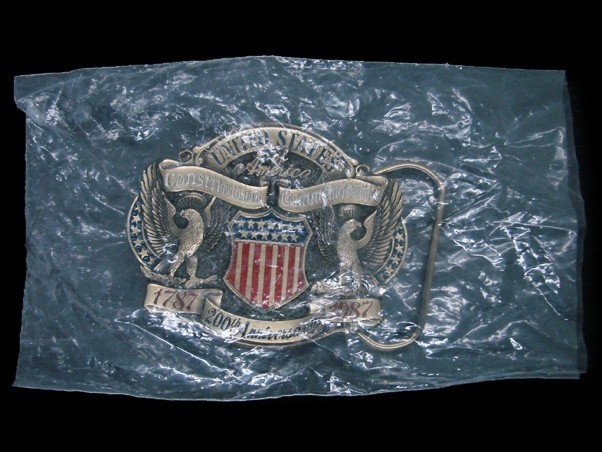 UE11111 *NOS* VINTAGE 1987 **UNITED STATES CONSTITUTION COMMEMORATIVE** BUCKLE