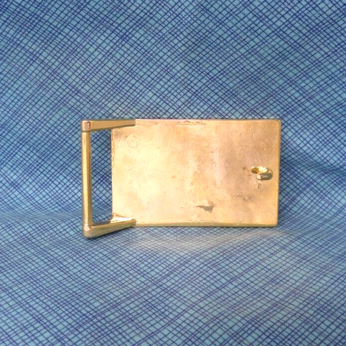Exotic Wood Inlay Dress Belt Buckle Business Casual Professional Vtg .SHY473