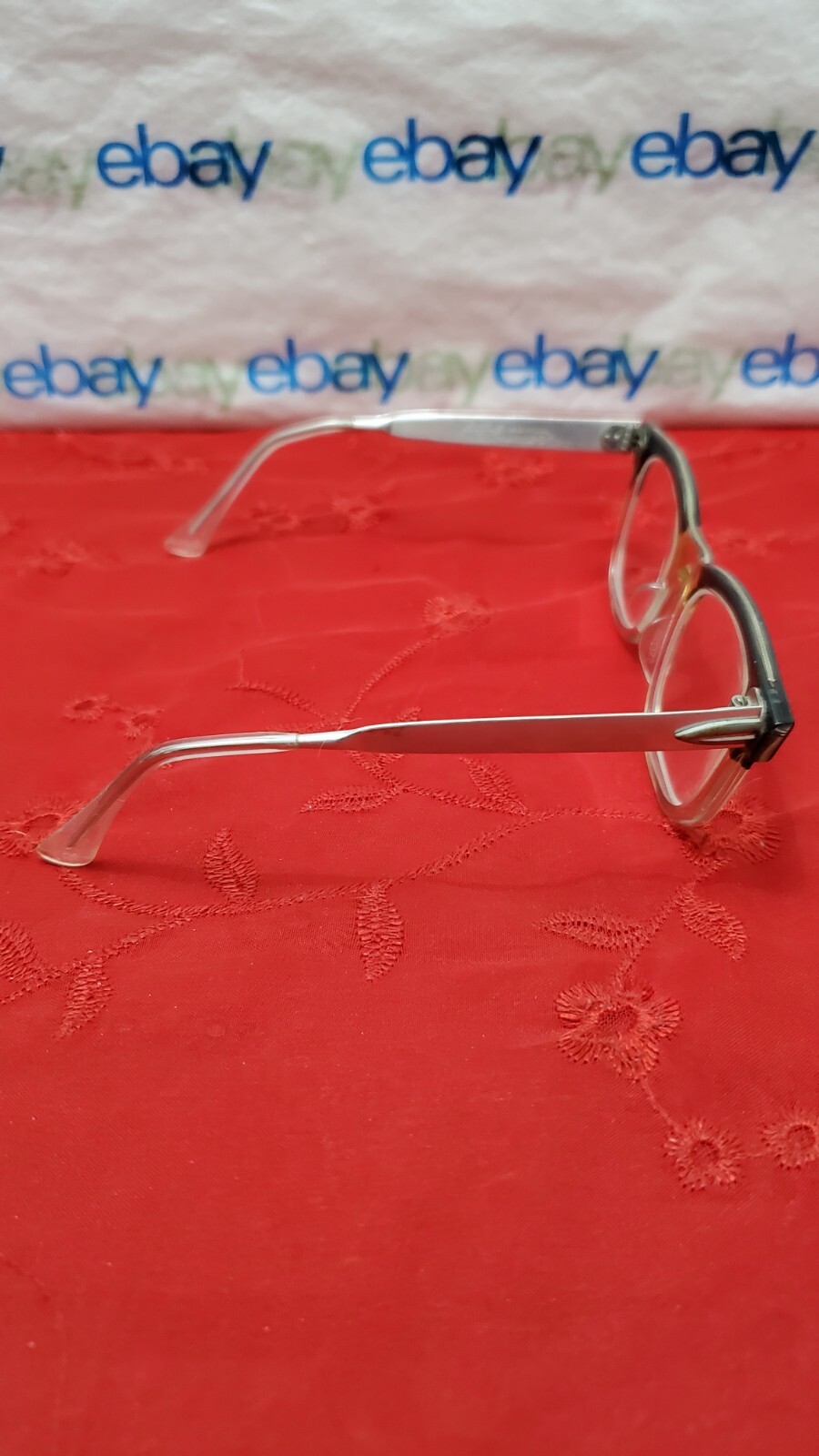 Vintage Artcraft Rhodium Plateed 3¾-5 Eyeglasses “Frames Only” – Rx Unknown -USA