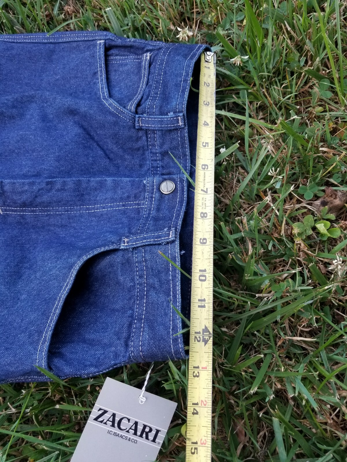 Vtg 70s Zacari I.C.Isaacs & co Men light Wash Cigarette Jeans size 28L new