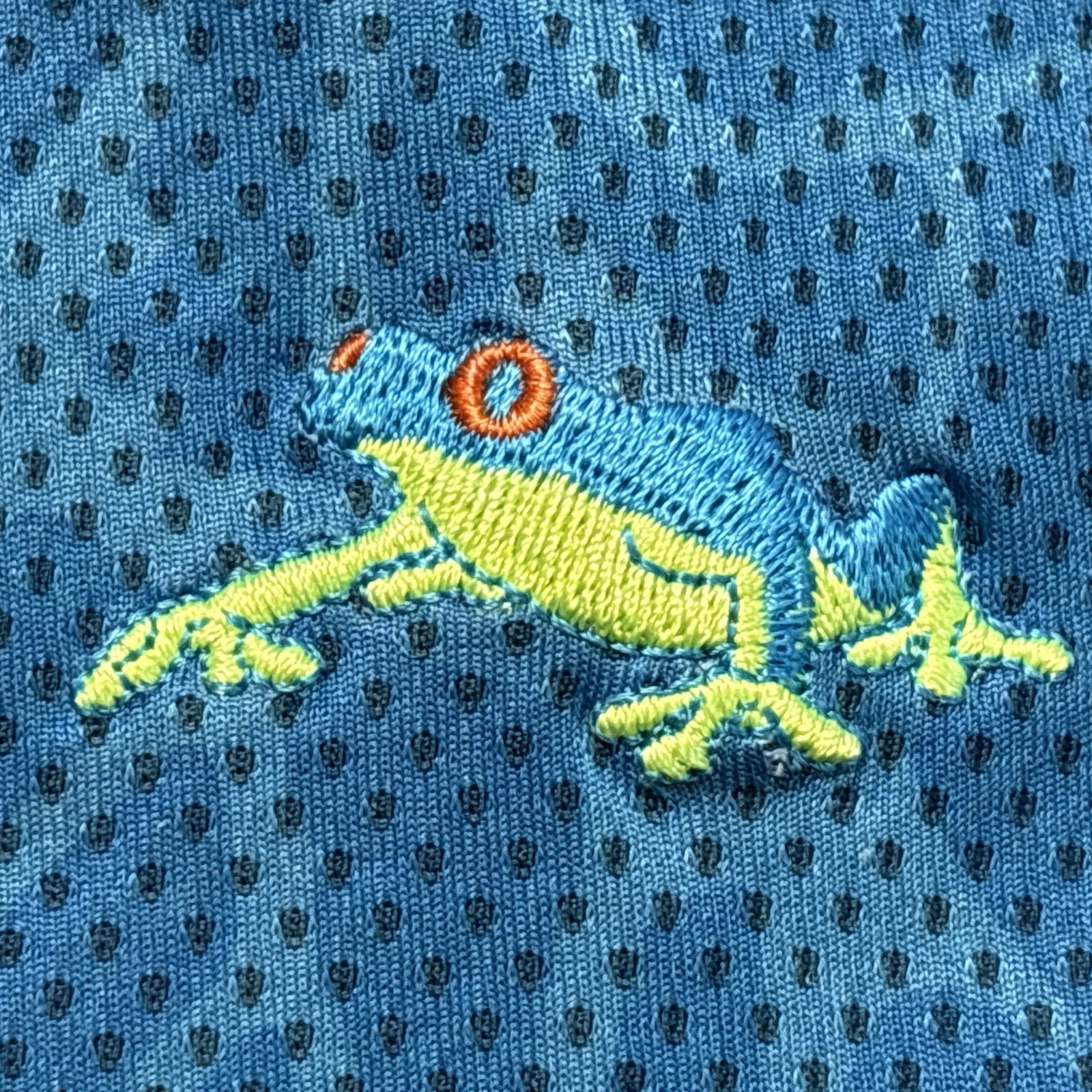 Y2K Oakley Blue “Frogskin” Athletic Frog Board Shorts M Surf Rare Logo Vintage