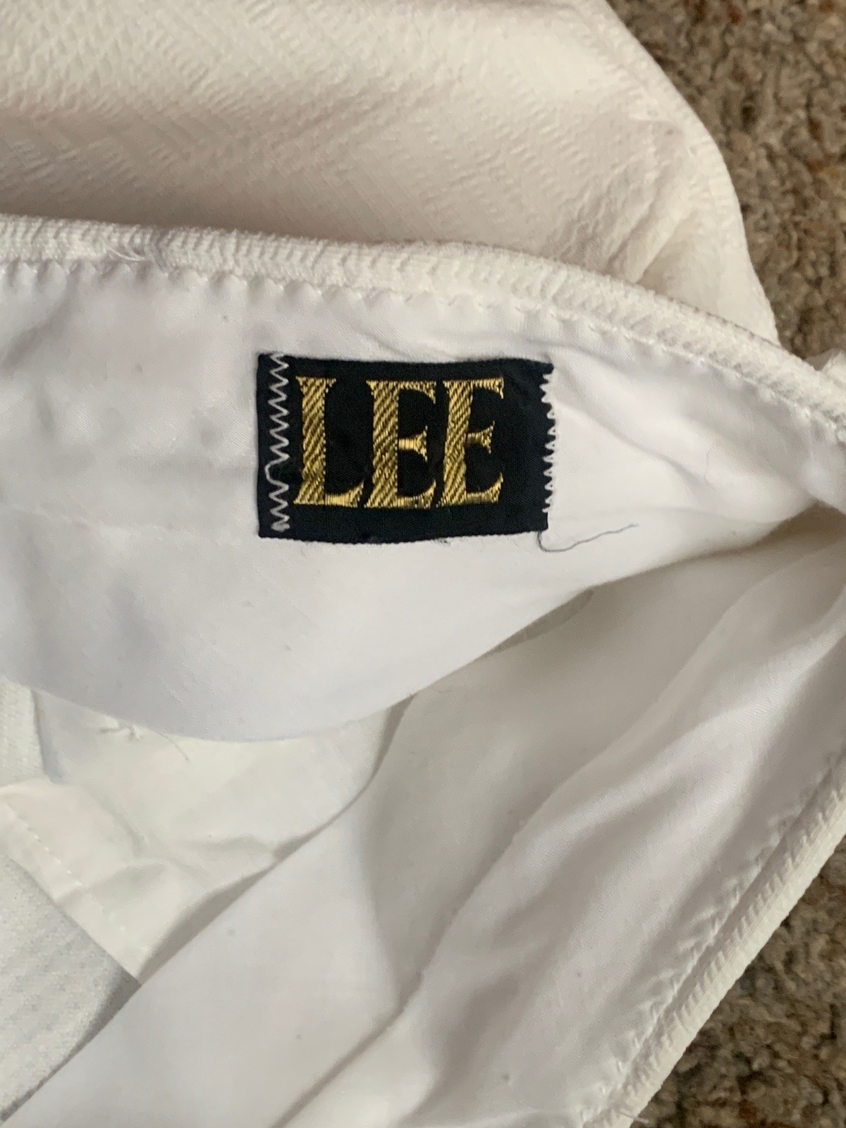 Vtg 70s mens Lee white disco bell bottom flare pants 32×32 Saturday night fever