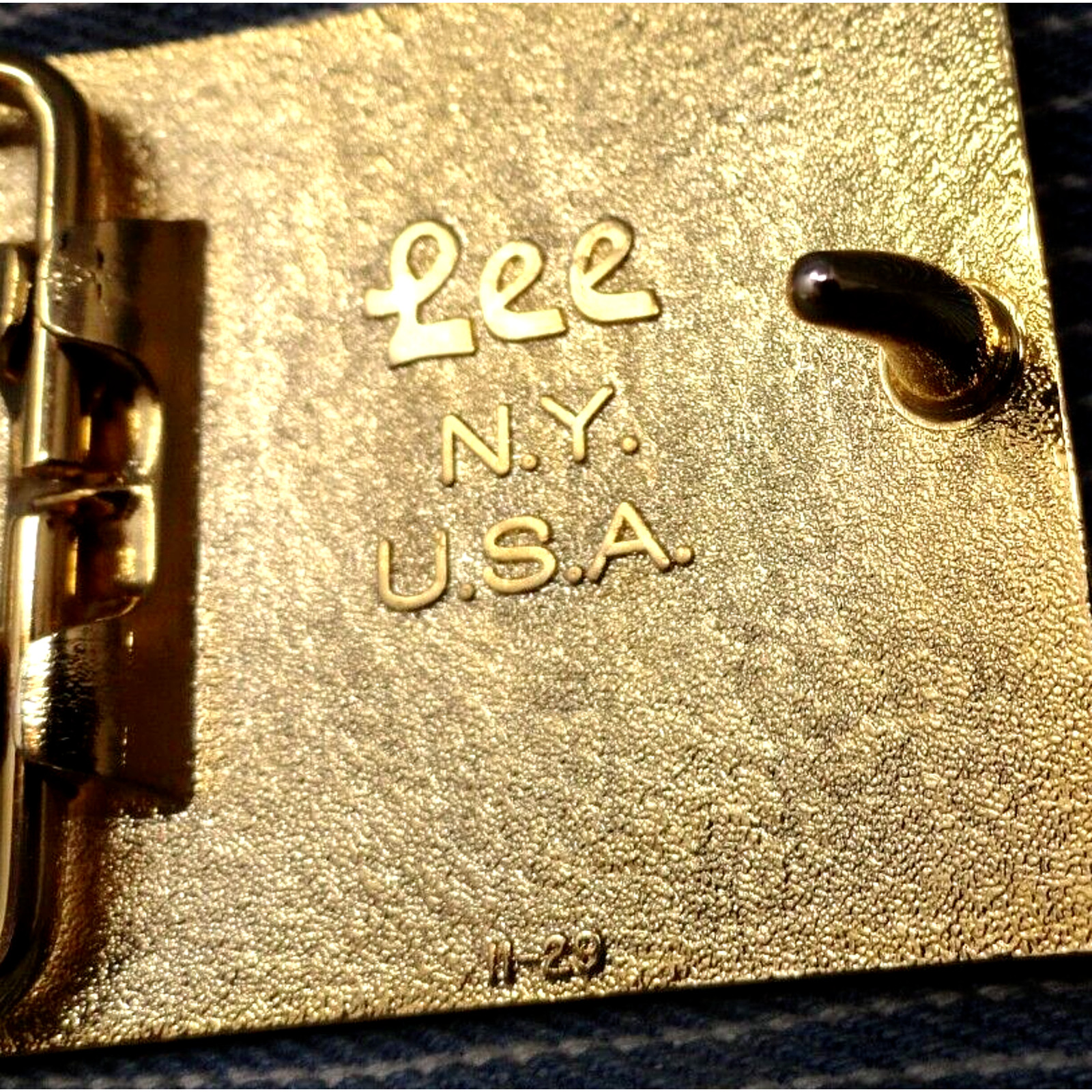 S Dress Belt Buckle Initial S Business Casual Monogram Vtg 80s Lee NY USA.TYC762