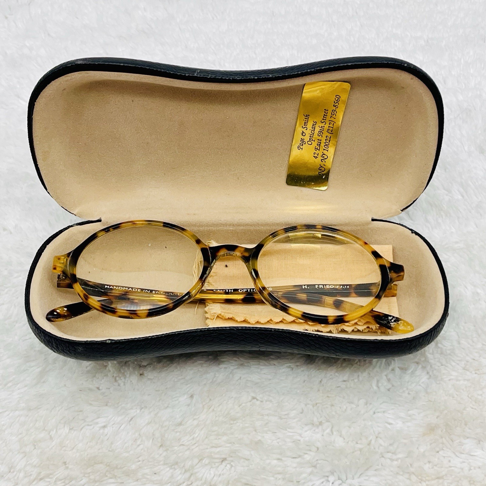 Vintage Page & Smith Eyeglasses Handmade in England Round Panto Frame 1960 1970s