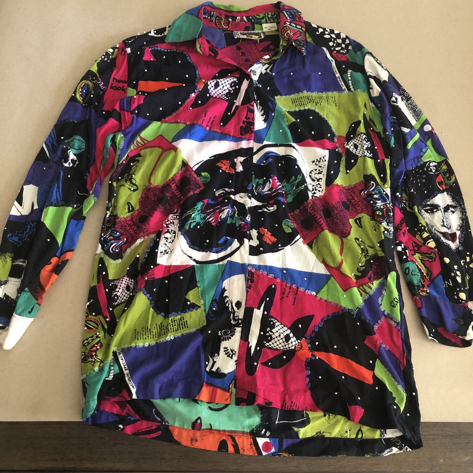 Vtg Blouse Destination Other Long Sleeves Glam Rock