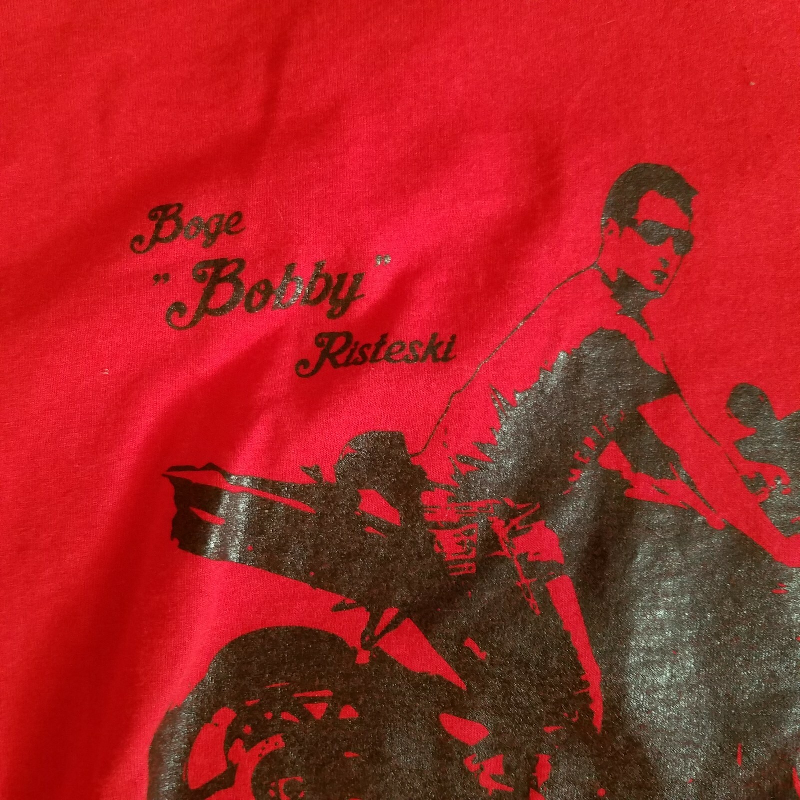Boge Bobby Risteski Memorial Ride M T-shirt Medium Biker Patriotic red Man Tub19