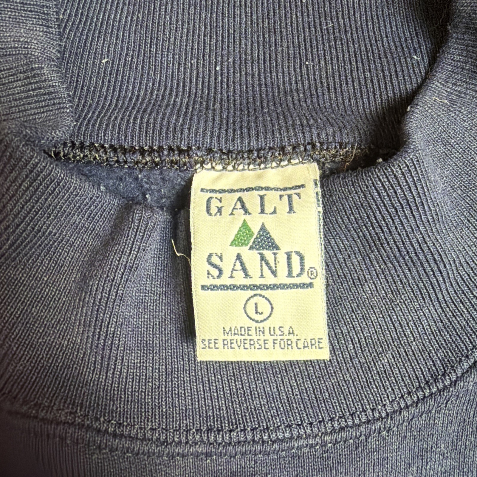 VTG 90s Galt Sand American Eagle Outfitters Crewneck Sweatshirt Navy Blue Crest