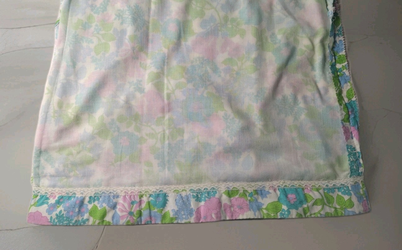 Tanner Of North Carolina Dress Dorothy Cox Cotton Shift Sz 16 Blue Green 1960s