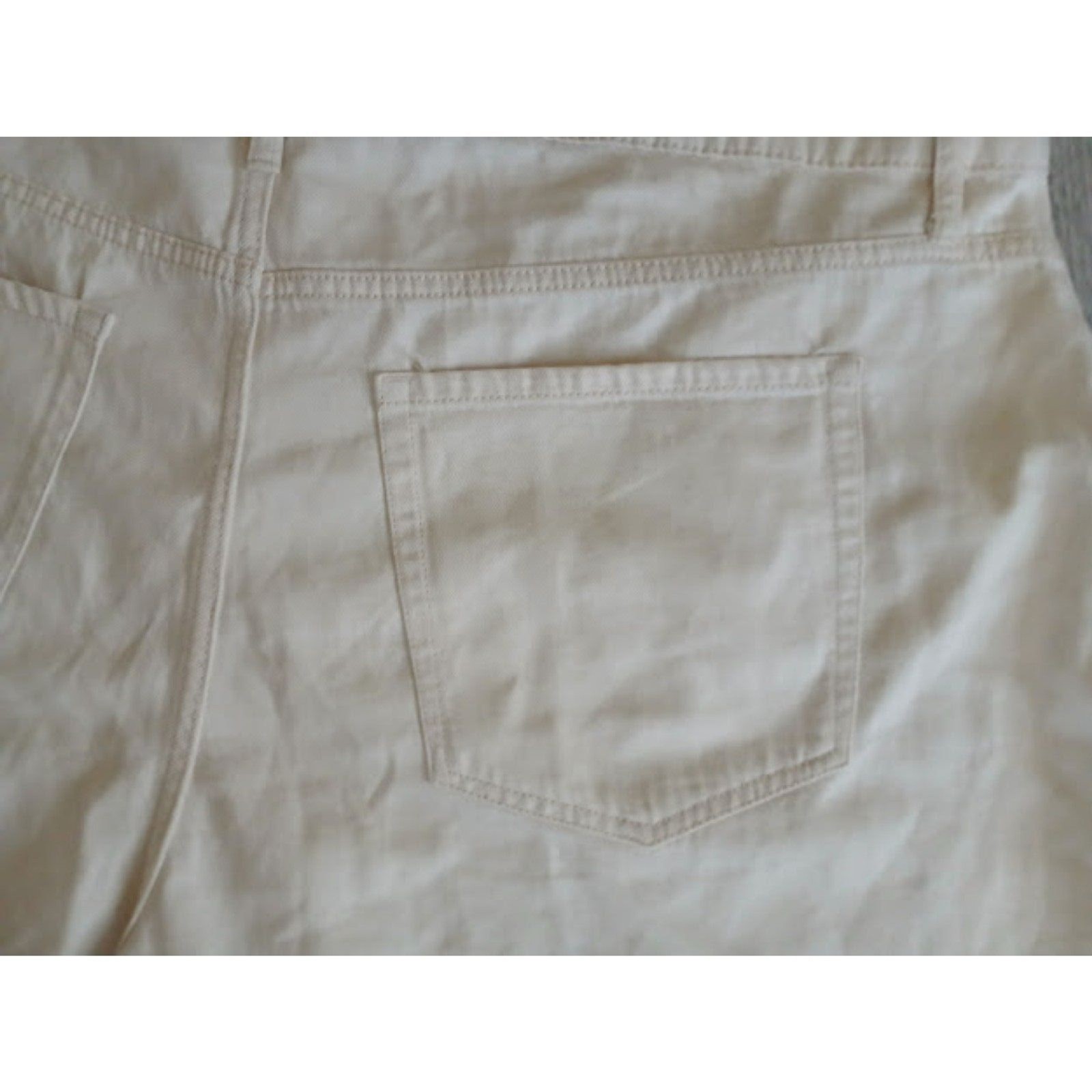 Ava & Viv Beige Denim Shorts Womens White Wash 5 Pocket Casual
