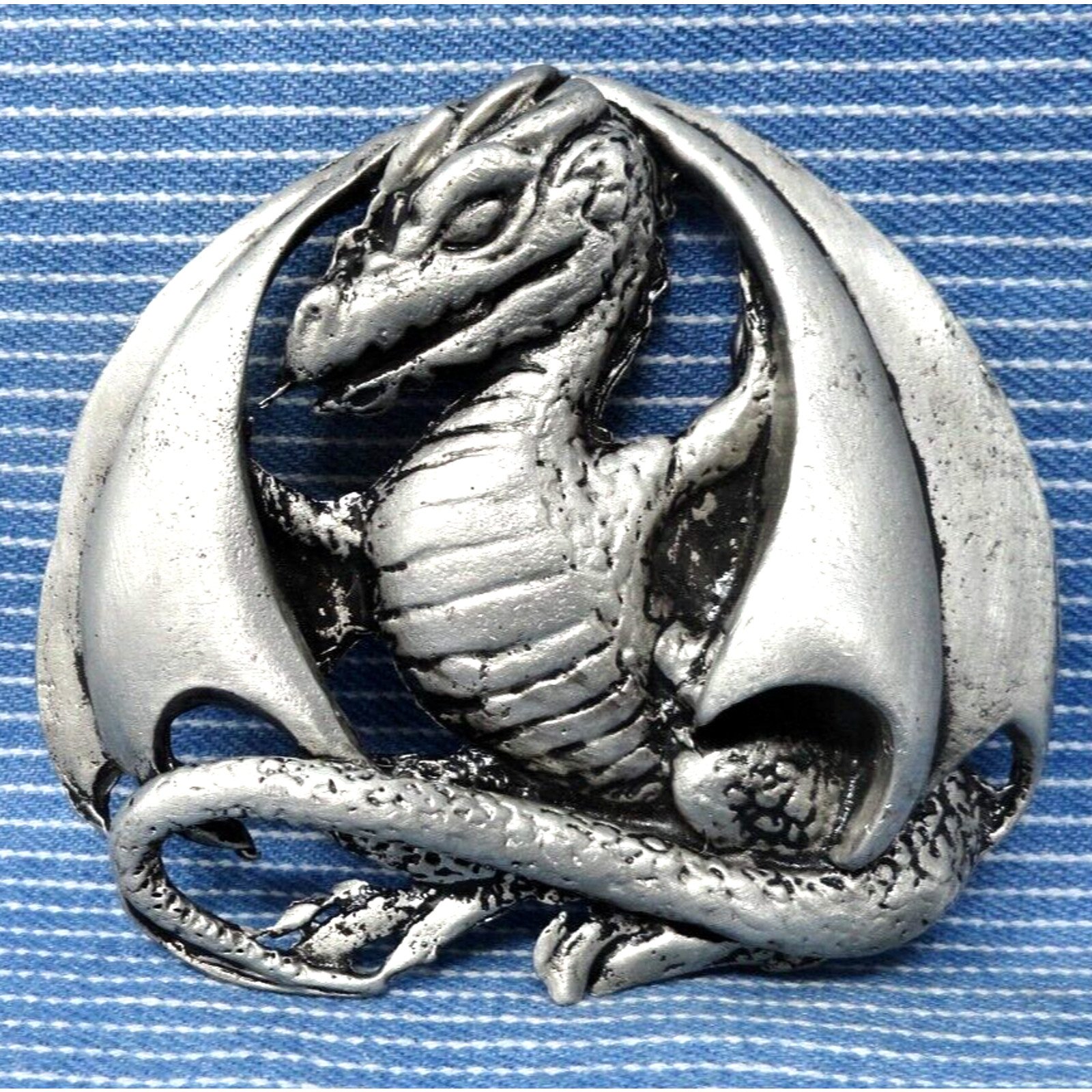 Dragon Belt Buckle Rare 3D Fantasy Gothic Cosplay Halloween Vtg Mobtown .BMW968