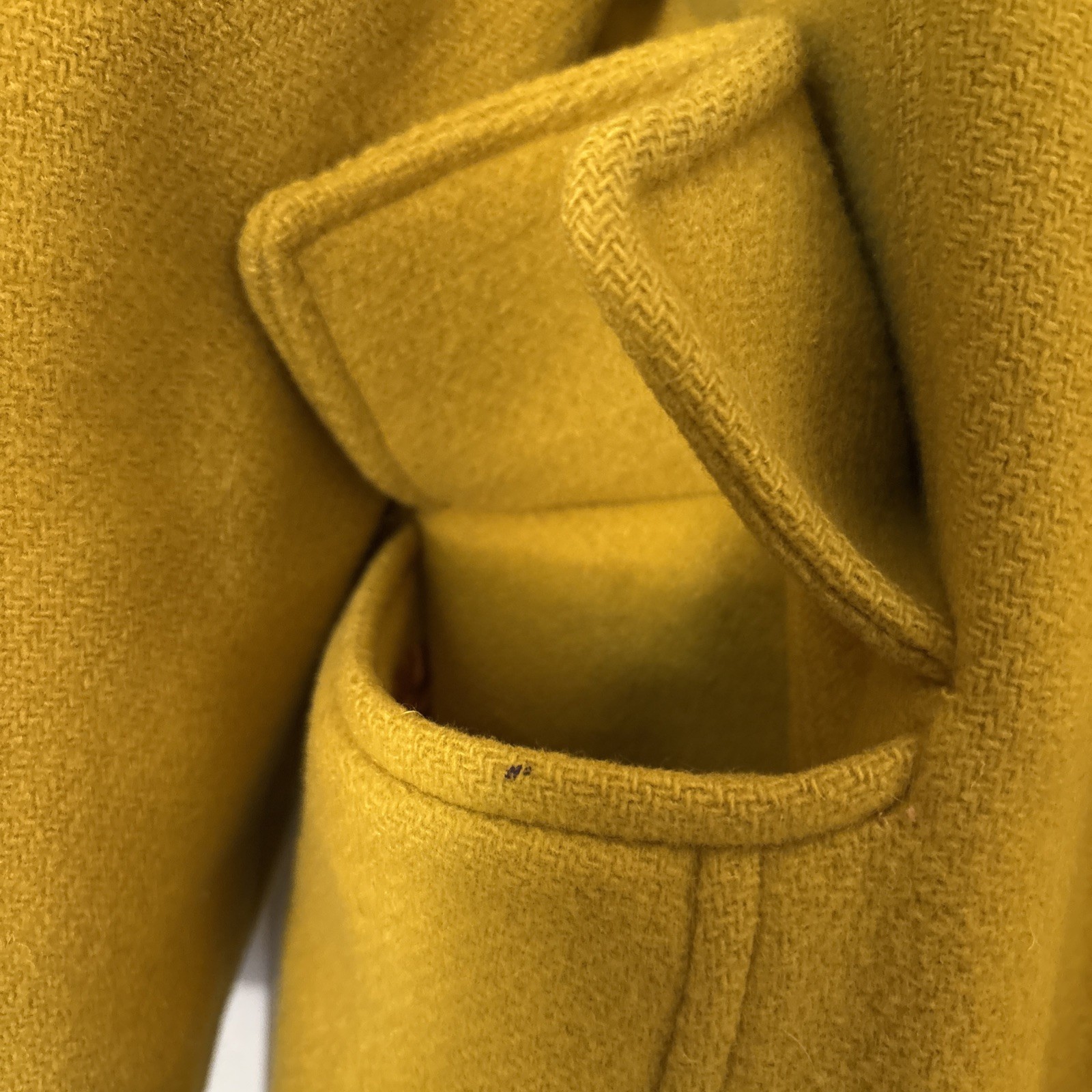 VTG 60s Mustard Yellow Wool Turnlock Swing Coat Coach Bonnie Cashin Style MCM