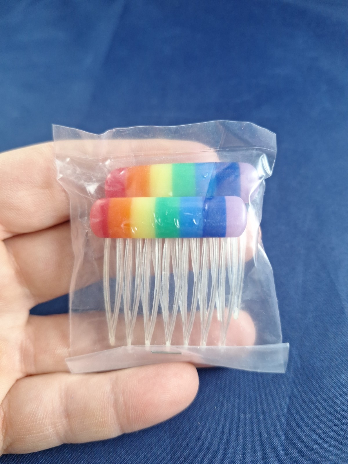 Vtg 90’s Rainbow Hair Combs Pair Pride *11