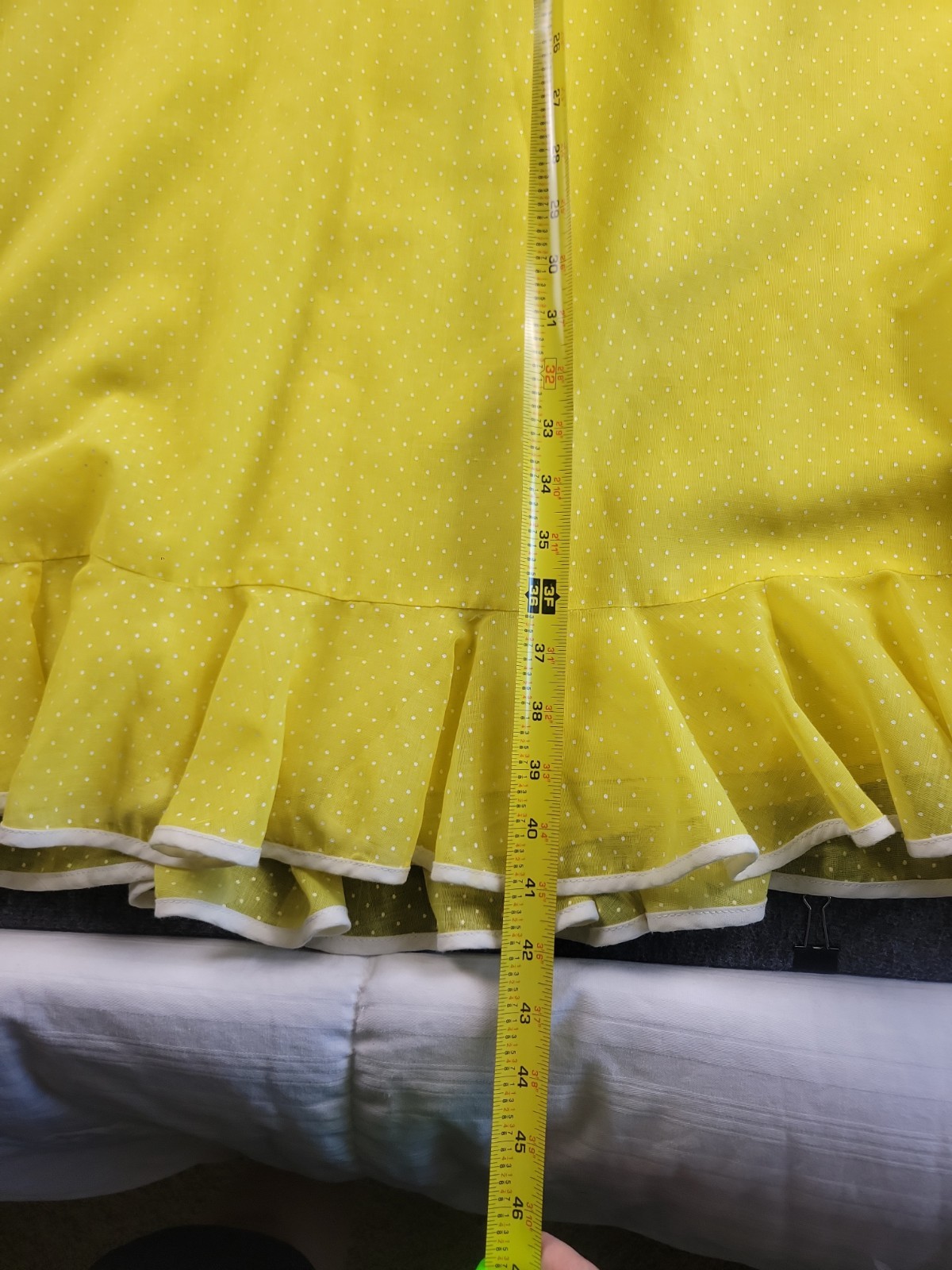 Vintage 1960’s Miss Elliette Yellow Halter Maxi Dress Sz 8 Bow Accent Piping