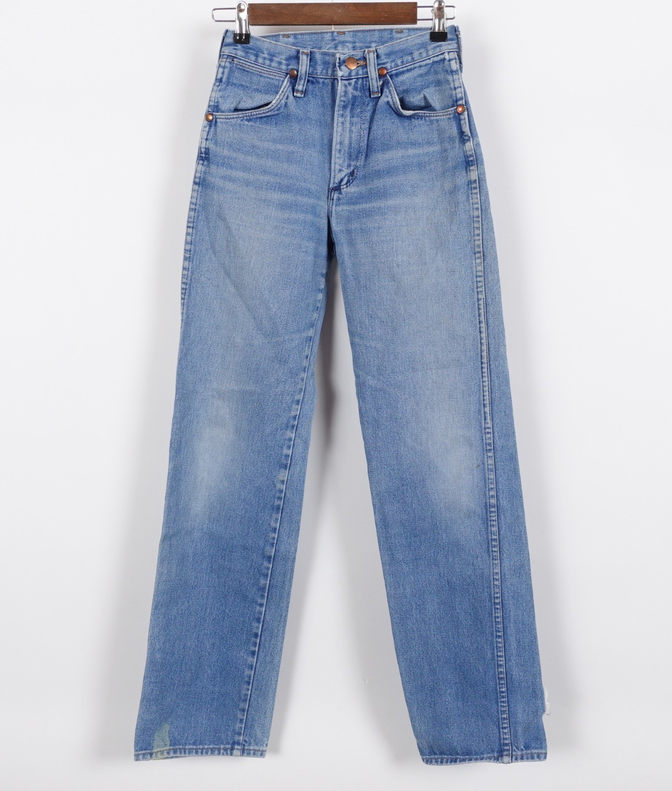 Vintage 70s Wrangler 13MWZ Jeans 25×33 Faded Distressed Scovill Zip Made in USA