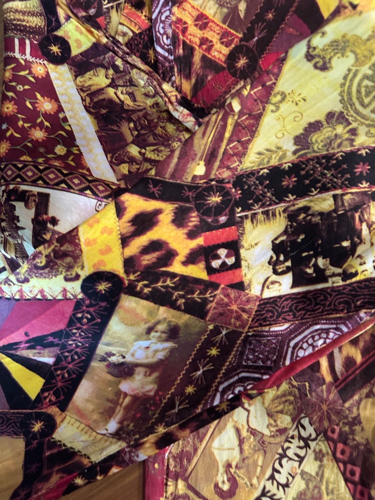 Vintage Christian Lacroix Bazaar Pants 90s Print France IT 38 Rare
