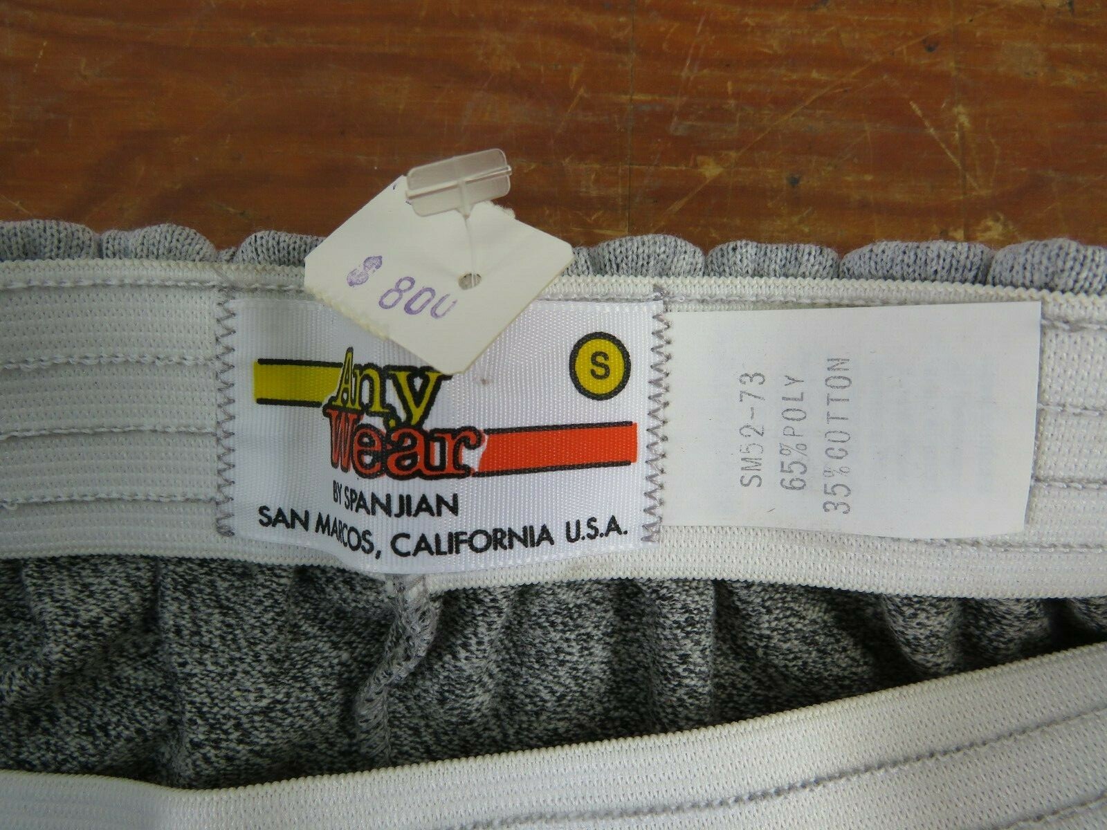 Vintage NOS 70’s Any Wear by Spanjian gym running Shorts Youth Sizing Grey