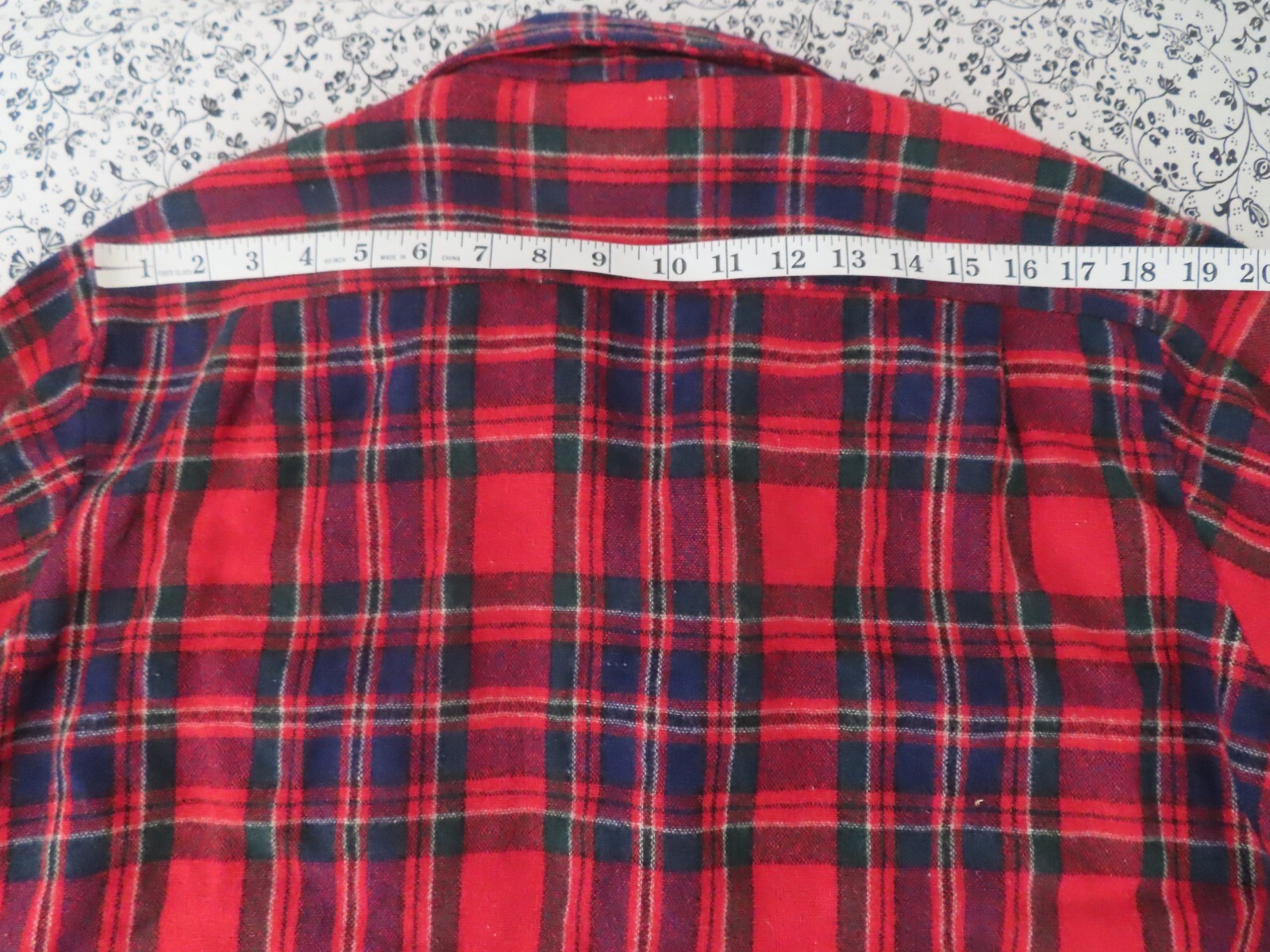vintage rare road runner plaid flannel shirt 60s 70s made in korea no size READ!