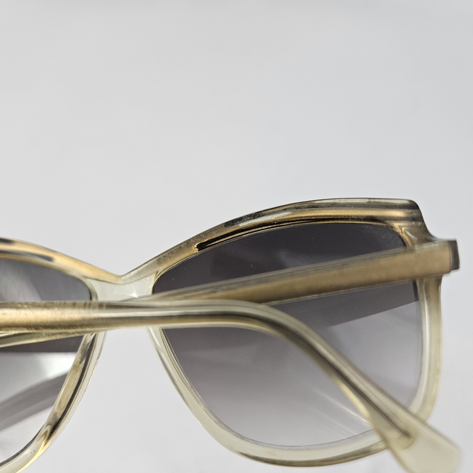 Cool Ray Sunglasses Oversized Clear Gold Butterfly Retro 1980’s Vintage