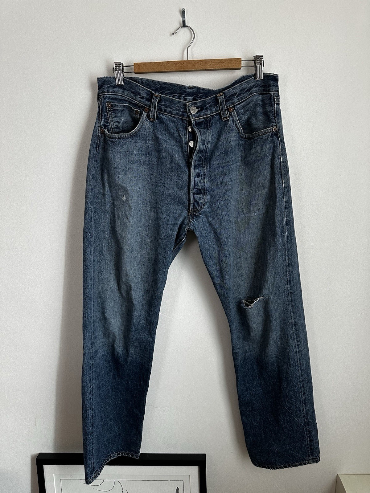 Levi’s 501 35X30 – Made In USA Valencia Factory 555 Button Fly Selvedge Vintage
