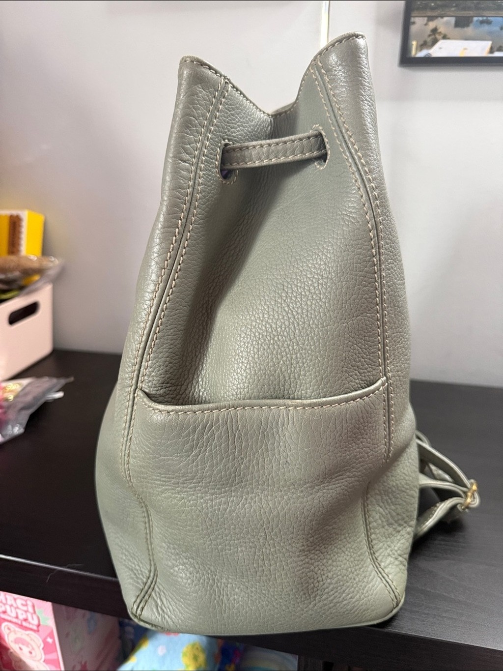 Coach Sonoma Vintage Natural Grain Sling Bag Pebbled Leather Made in Italy